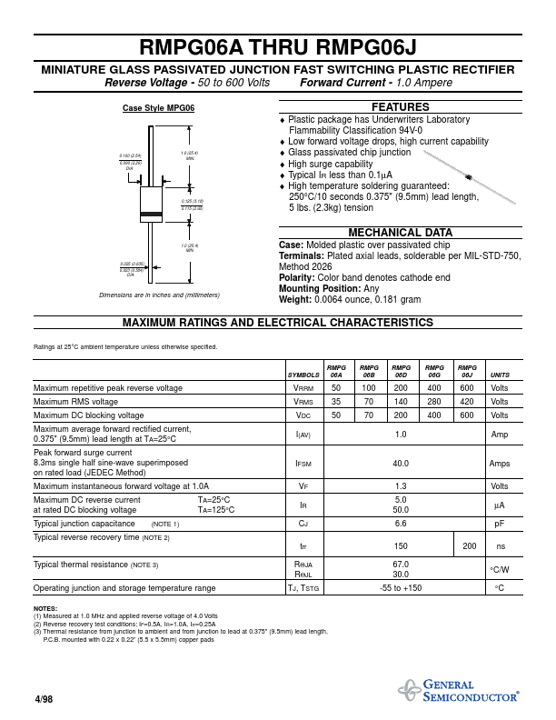 RMPG06G General Semiconductor