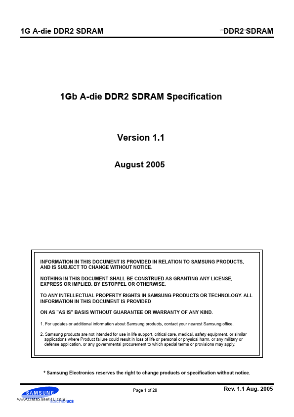 K4T1G164QA-ZCE6 Samsung semiconductor