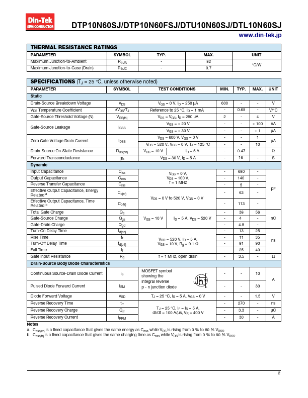 DTP10N60SJ