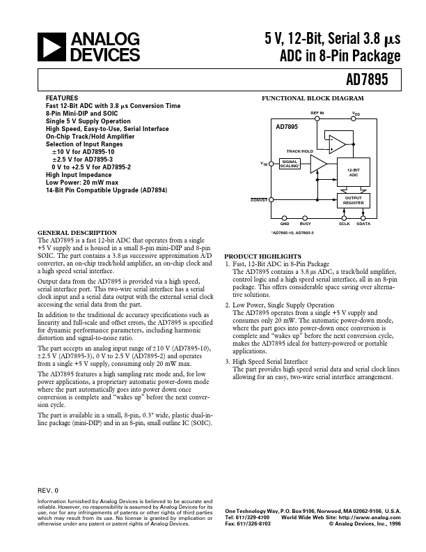 AD7895 Analog Devices