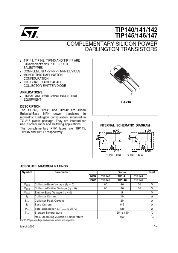 TIP140 STMicroelectronics