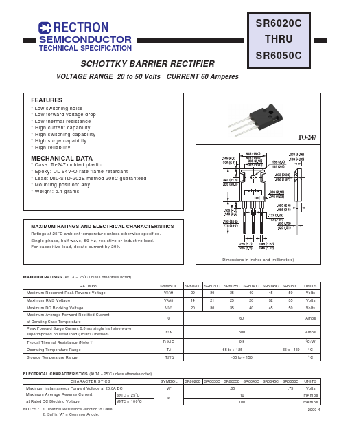 SR6030C Rectron Semiconductor