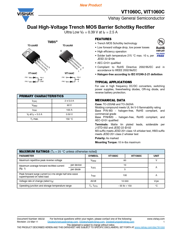 <?=VT1060C?> डेटा पत्रक पीडीएफ