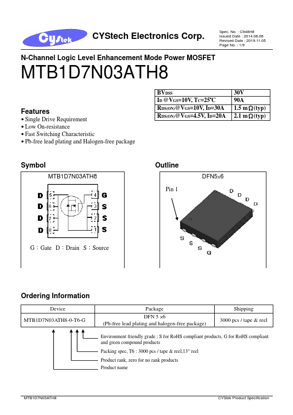 <?=MTB1D7N03ATH8?> डेटा पत्रक पीडीएफ