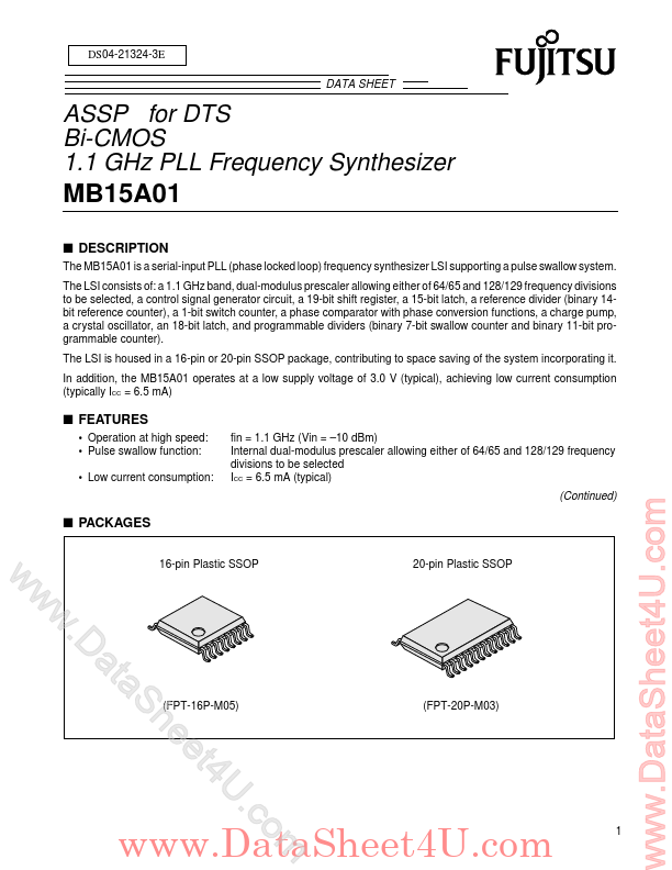 MB15A01 Fujitsu Microelectronics