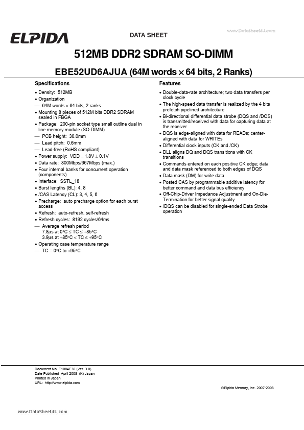 <?=EBE52UD6AJUA?> डेटा पत्रक पीडीएफ