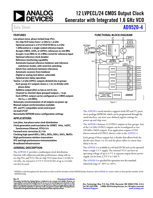 AD9520-4 Analog Devices