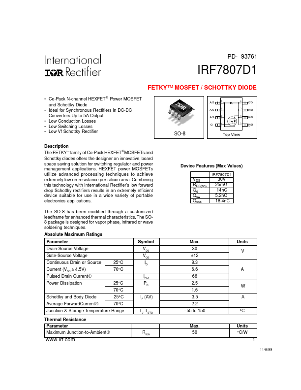 IRF7807D1 International Rectifier