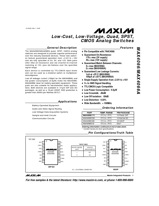 MAX4066 Maxim