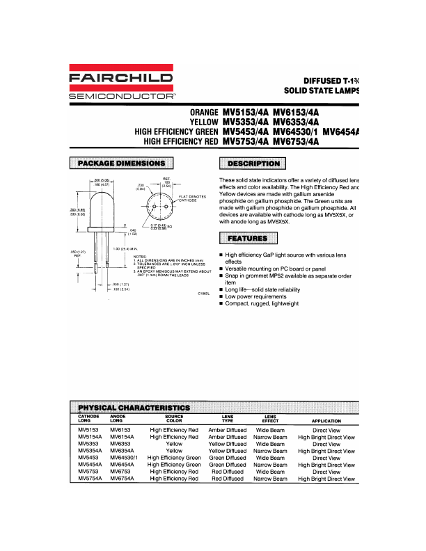 MV6354A Fairchild Semiconductor