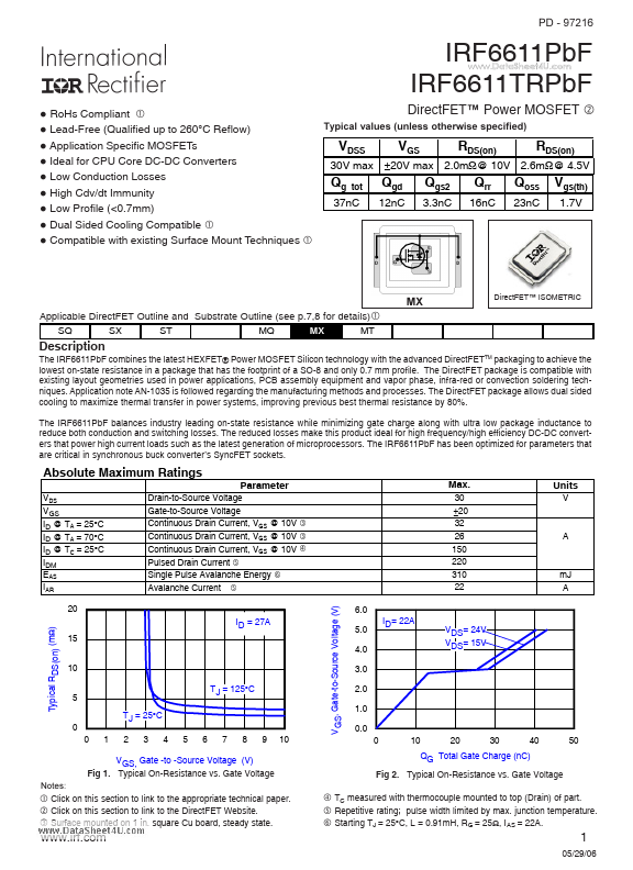 IRF6611TRPbF International Rectifier