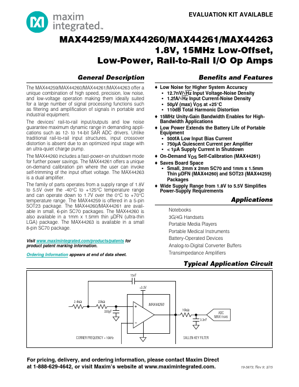 MAX44263 Maxim Integrated