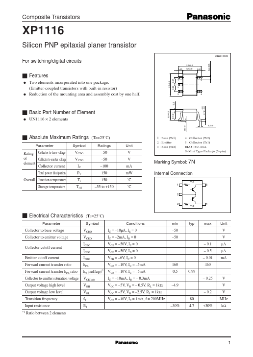 XP1116 Panasonic Semiconductor