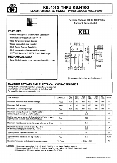 KBJ402G Jinan Gude Electronic Device