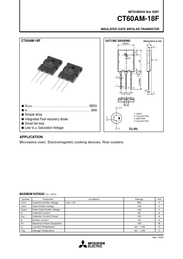 CT60AM-18F Powerex Power Semiconductors