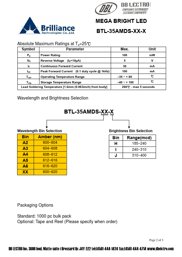 BTL-35AMDS-XX-X