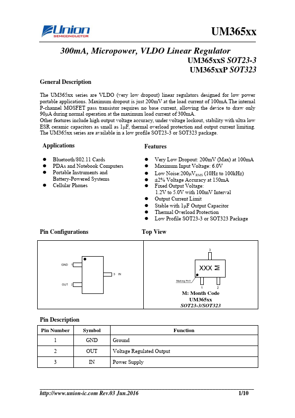 UM36538P Union Semiconductor