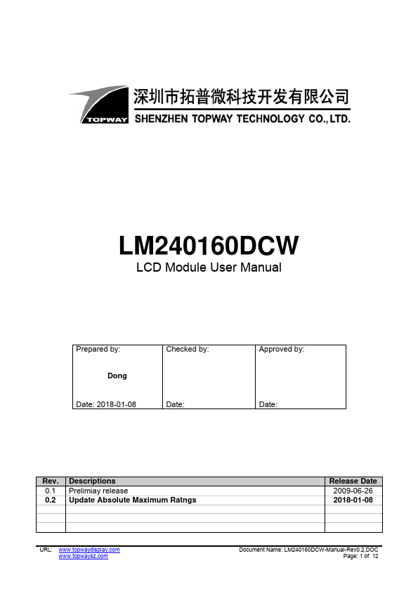 LM240160DCW