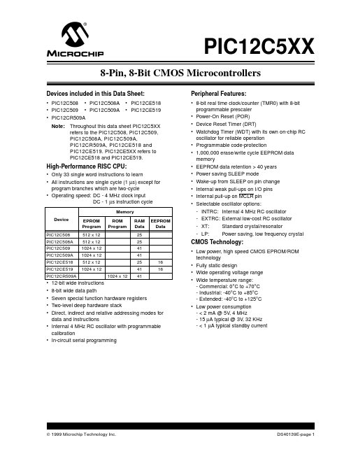 PIC12C509AT Microchip Technology