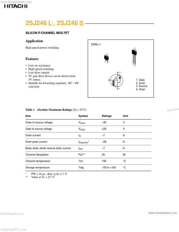 2SJ246 Hitachi Semiconductor