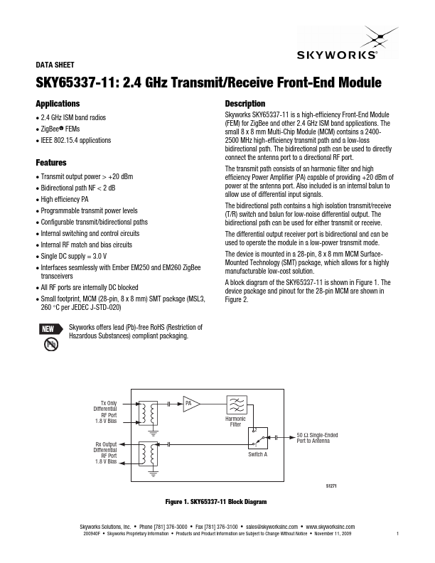 <?=SKY65337-11?> डेटा पत्रक पीडीएफ