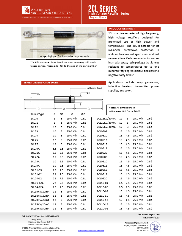 2CL20-08T American Microsemiconductor