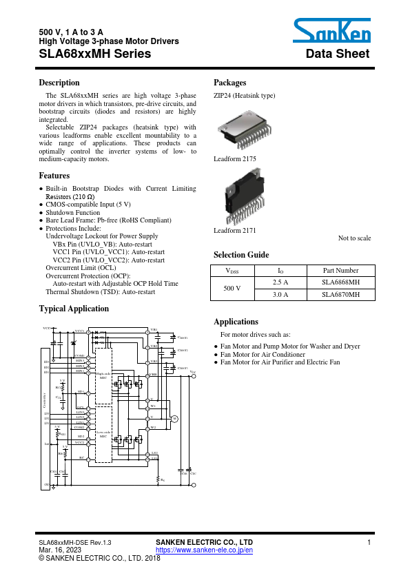 <?=SLA6870MH?> डेटा पत्रक पीडीएफ