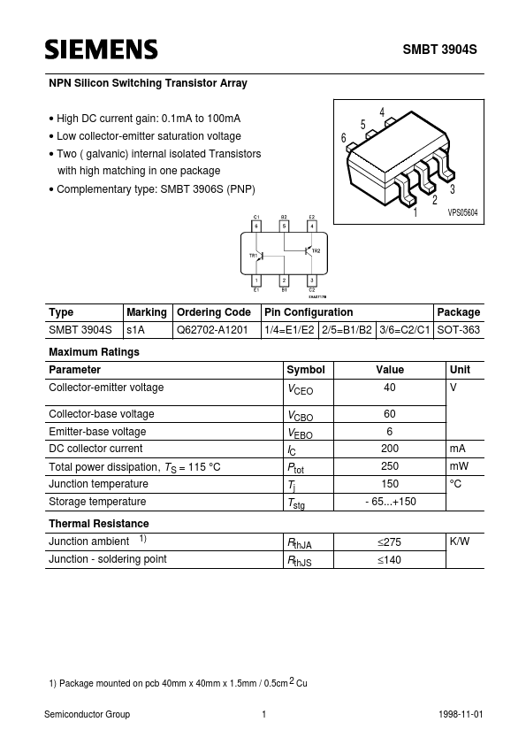 Q62702-A1201 Siemens Semiconductor Group