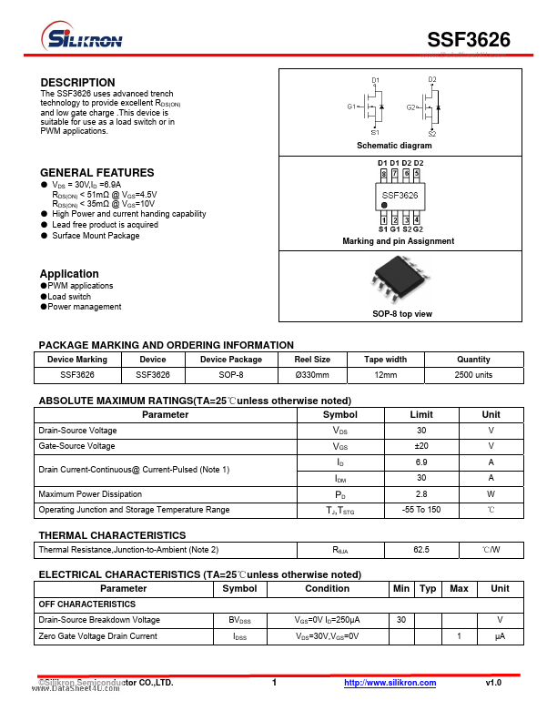 SSF3626 Silikron Semiconductor Co