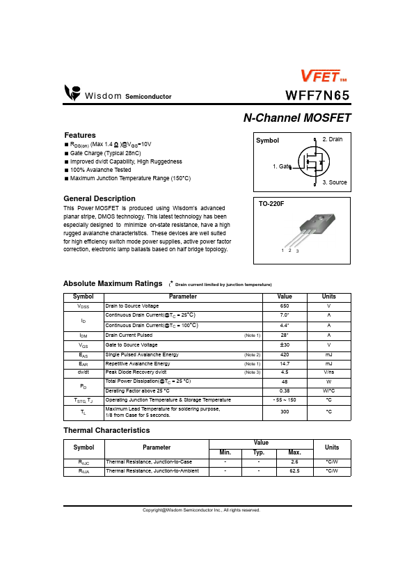 WFF7N65 Wisdom technologies