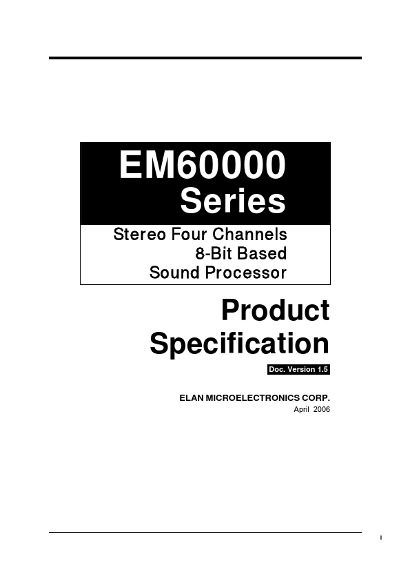 EM60000 ELAN Microelectronics Corp