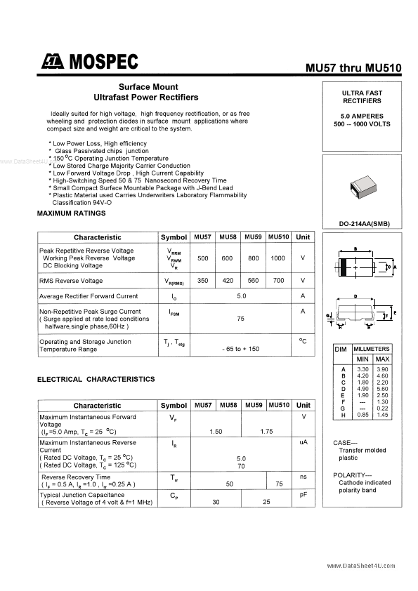 MU59 Mospec Semiconductor