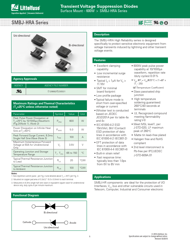 SMBJ11CA-HRA Littelfuse