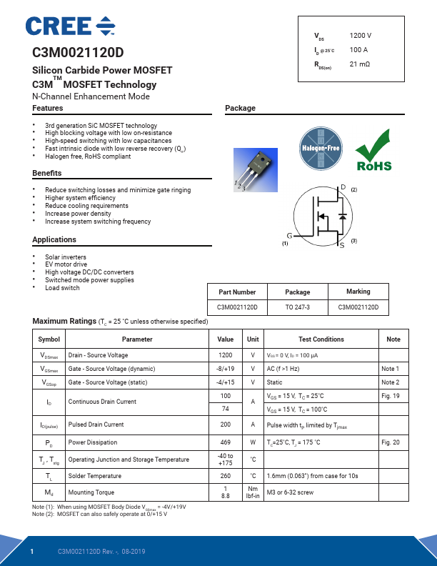 C3M0021120D