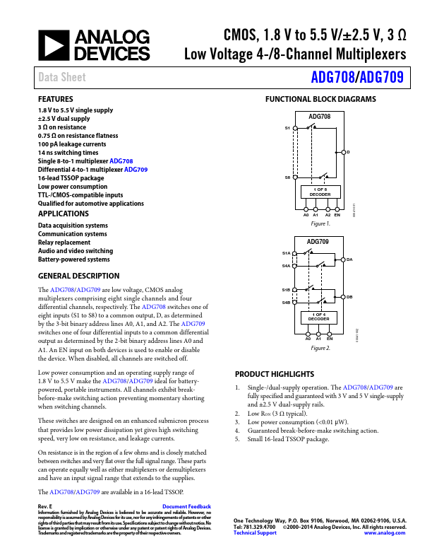 ADG708 Analog Devices