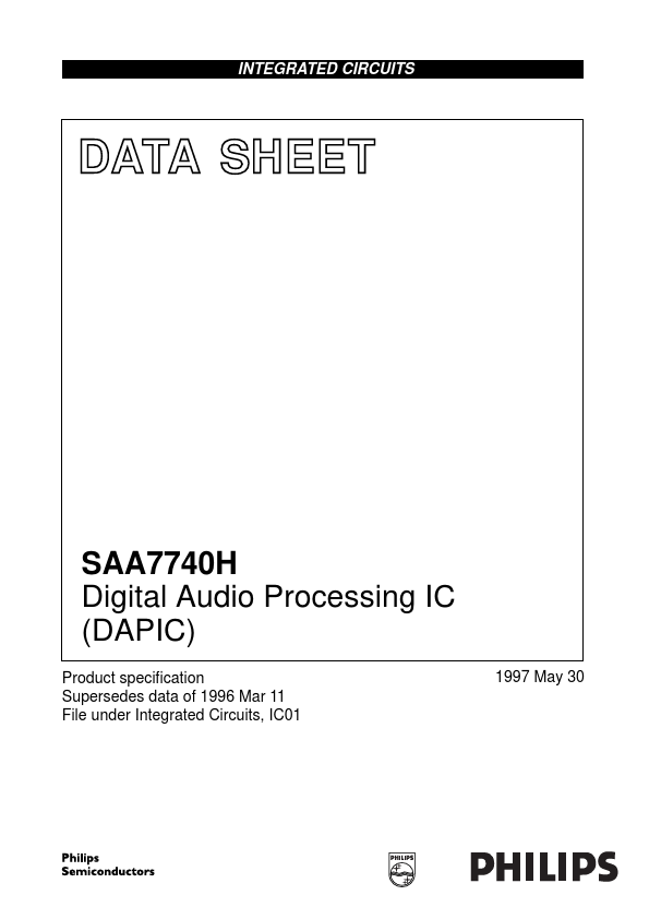 <?=SAA7740H?> डेटा पत्रक पीडीएफ