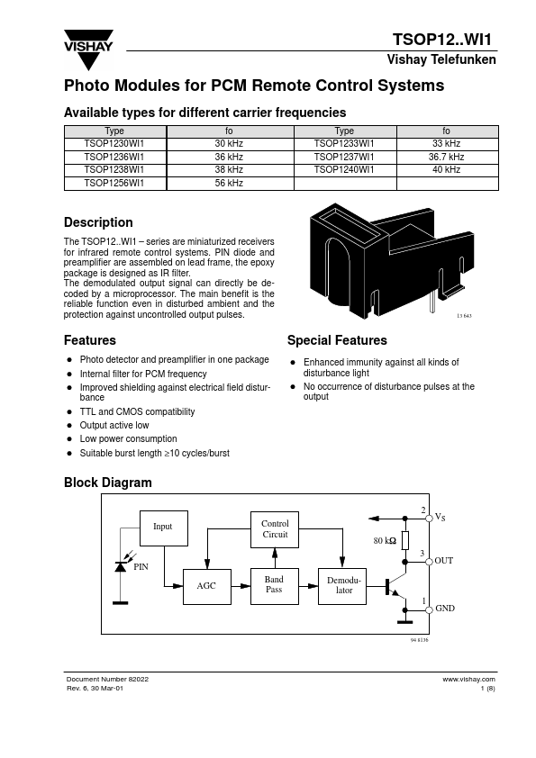 TSOP1256WI1