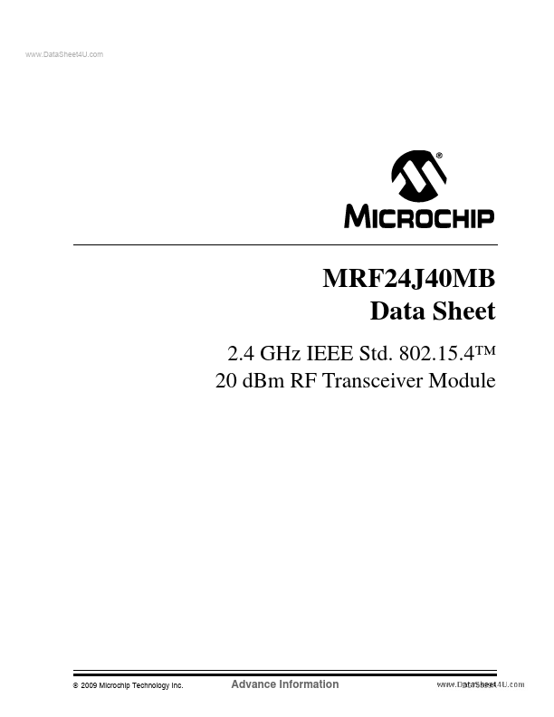 <?=MRF24J40MB?> डेटा पत्रक पीडीएफ