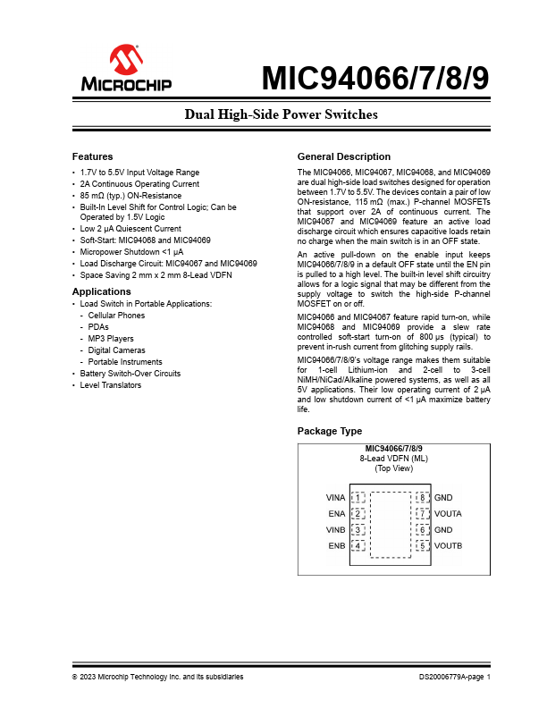 MIC94068 Microchip
