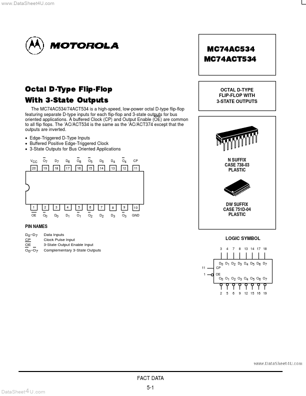 MC74AC534 Motorola