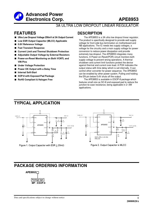 <?=APE8953?> डेटा पत्रक पीडीएफ