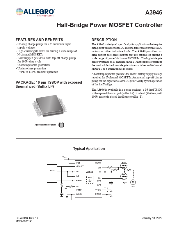 A3946 Allegro MicroSystems