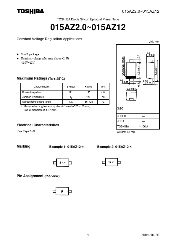 015AZ3.0 Toshiba Semiconductor