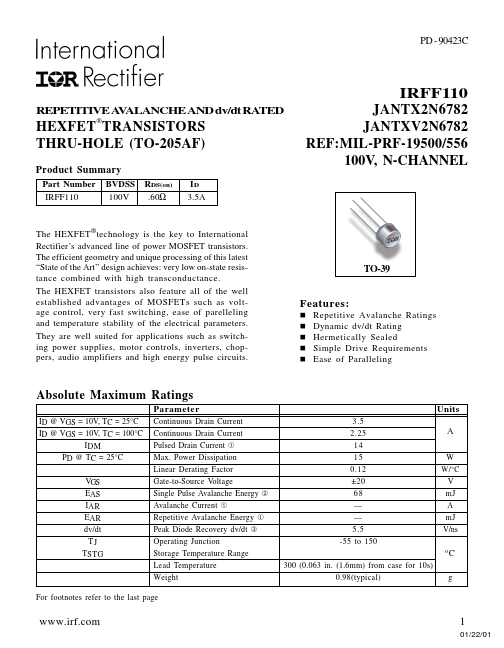 IRFF110 International Rectifier