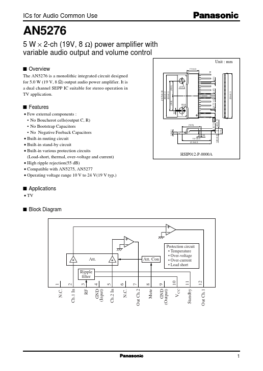 AN5276 Panasonic Semiconductor