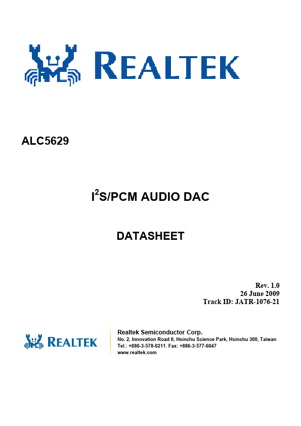 ALC5629 Realtek Microelectronics