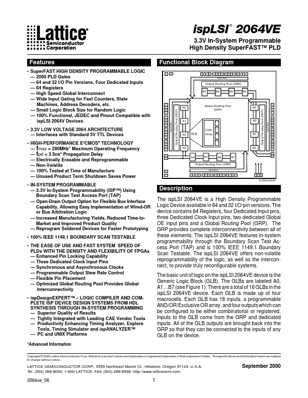 2064VE LatticeSemiconductor