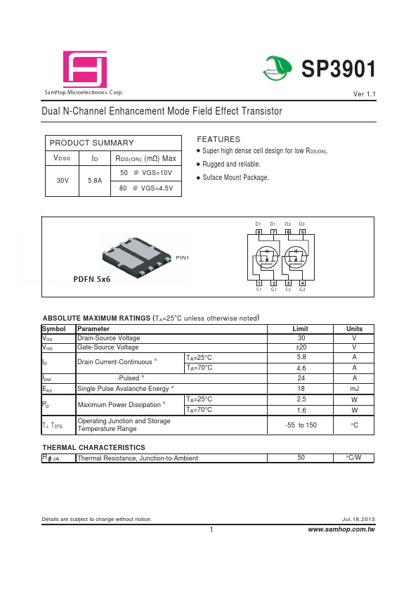 SP3901 SamHop Microelectronics