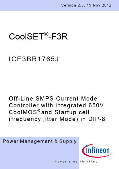 ICE3BR1765J Infineon Technologies