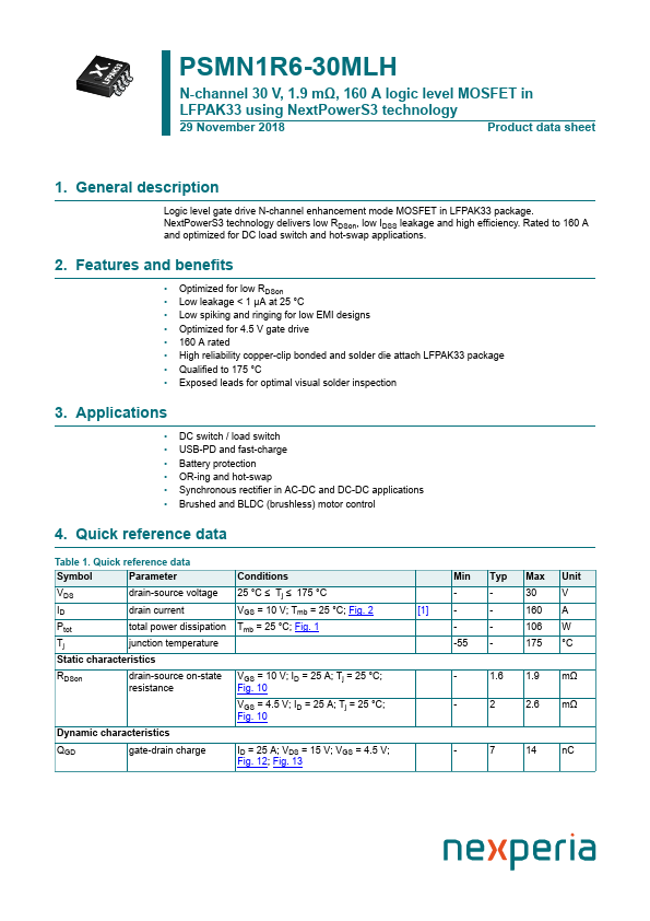 PSMN1R6-30MLH